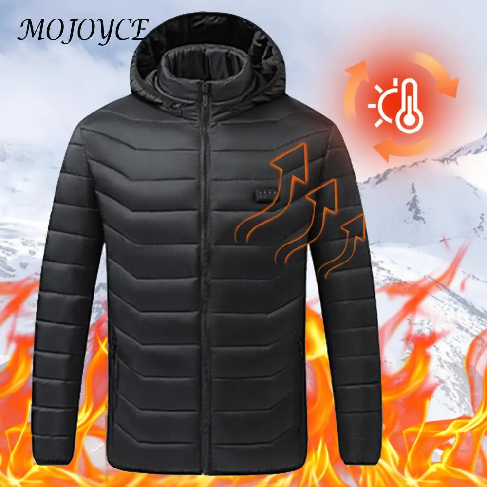 21 Areas Heated Jacket Men Ski Thermal Clothing Heated Coat Heatable Cotton Jacket for Outdoor Hunting Hiking Camping Skiing 4