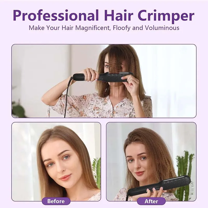 Professional Ceramic Corrugated Iron Fluffy Hair Curler 3D Hair Crimper Iron Corn Perm Splint Flat Curling Styling Tool hair curler hair iron hair tools