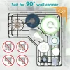 Five-Piece Set Shower Caddy Shelf, Bathroom Shower Organizer Rack For Holding Shampoo Soap Bathroom Toilet Essentials Adhesive 3