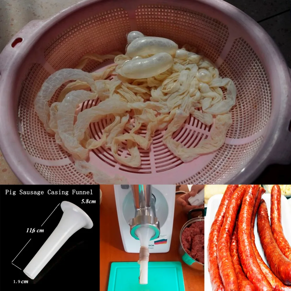 3pcs Lot Casings for Sausage Caliber 50Mm Length 100Cm Funnel Meat Filler Cooking Sausage Packaging Tools Inedible Casings