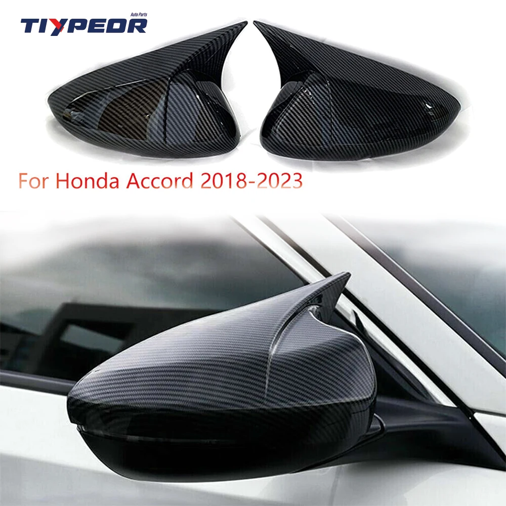 For 2018 2019 2020 2021 2022 2023 Honda Accord Side Mirrors Carbon Fiber Mirror Cover Stick On