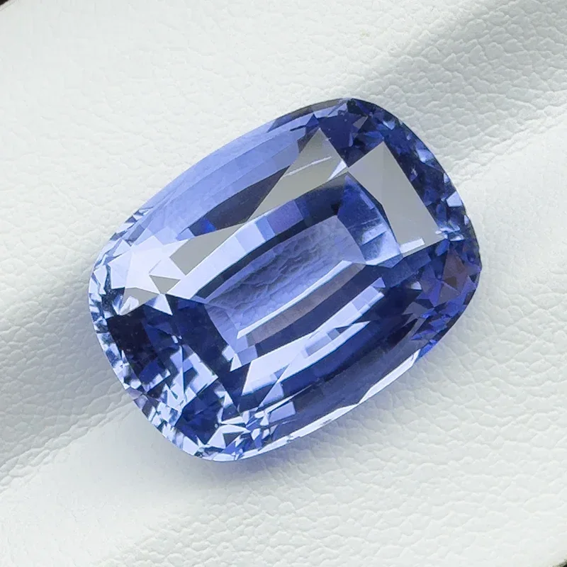 Lab Grown Sapphire Cushion Cut 12x16mm 15.95ct Gemstones For DIY Jewelry Making Rings With AGL Certificate