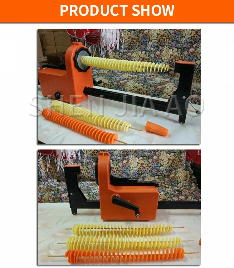 Description Picture 5 of itemElectric Spiral Potato Slicers Multifunctional automatic tensile spin-cut potato tower machine 220V 90W