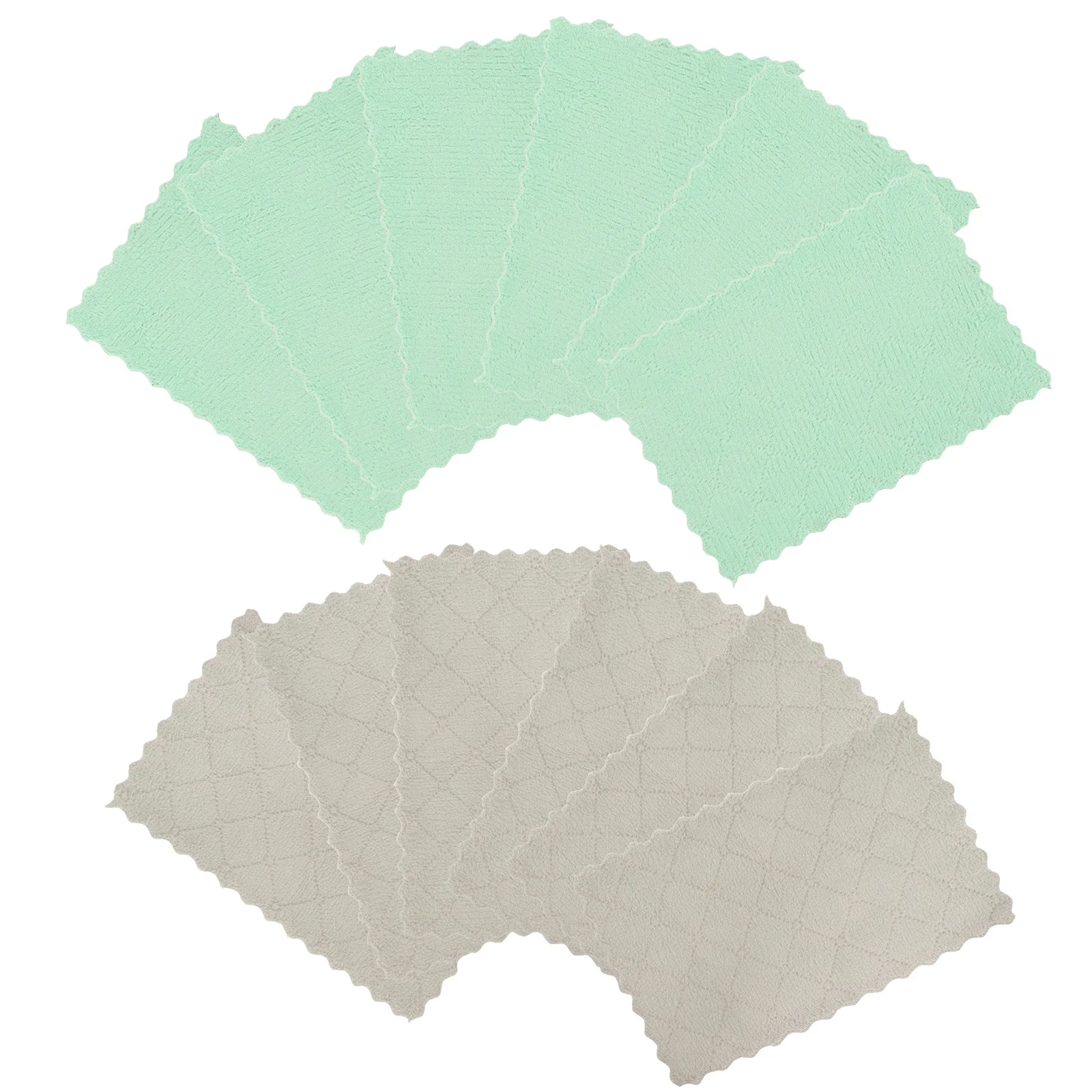 

12 Pcs Dishcloth Cleaning Rags Utensil Towel Wipe The Bowl Kitchen Convenient Towels Washing Fiber Wipes