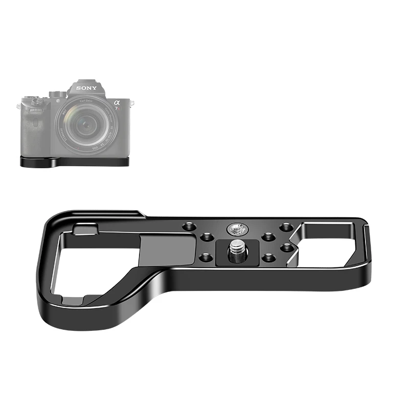 Kamera-Schnellwechselplatte für Sony A7R4, mit ARRI-Positionierungslöchern und 1/4 3/8 Zoll Schraubmontage – Detail 1