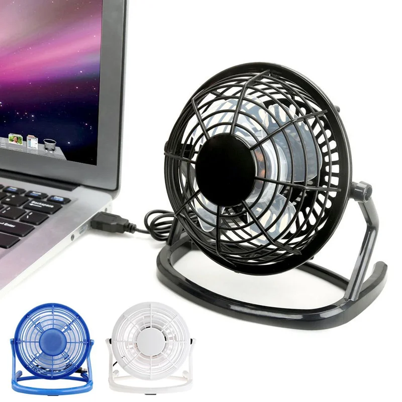 Universal USB Silent Fan for Office Home PC Laptop Notebook Macbook Summer Cooling Fan Rotatable Mini USB with 4 Blades