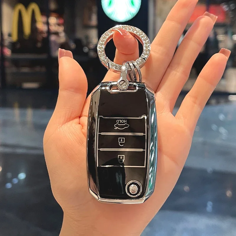 

TPU Car Flip Key Case Cover Fob for KIA RIO 3 K2 K3 K4 K5 Sportege Picanto Optima 2017 Soul Ceed Sorento Forte Stinger Cerato
