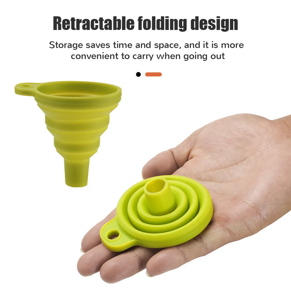 

Universal Silicone Liquid Funnel Engine Funnel Car Washer Fluid Change Foldable Portable Auto Engine Oil Petrol Change Funnel