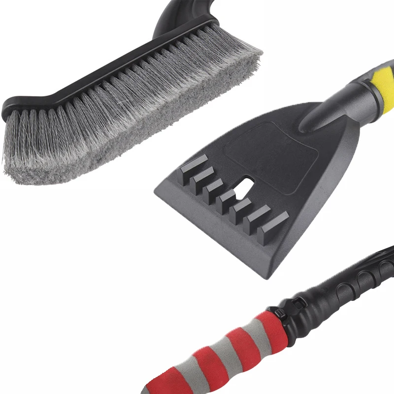 Car Snow Brush Ice Removal Vehicle Windshield Window Snow Cleaning Brush with Ice Scraper for Cars Winter Auto Cleaning Tools Window Cleaning Tool