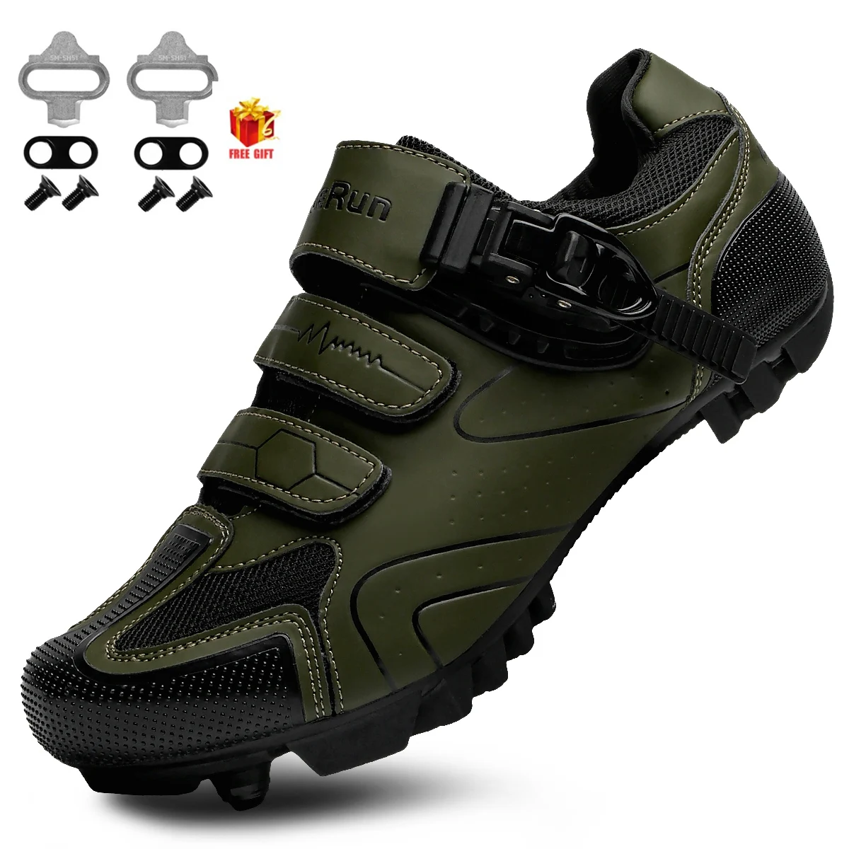 New Men's Cycling Shoes, Convenient Double Rotating Buckle Woman Shoes, Road Cycling Shoes, Outdoor Sports And Leisure Shoes 6