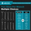 LIBRATON 10-Piece Mini Wrench Set Metric 4-11mm / SAE 5/32"-7/16" Premium Carbon Steel Lightweight Organizer Pouch Included 3