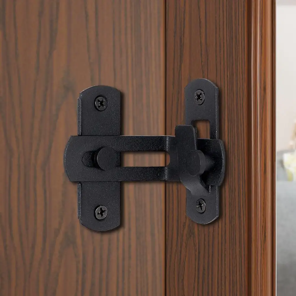 Description Picture 5 of itemStainless Steel Door Fastener Sliding Barn Door Latch For Locking Sliding 90 Degree Right Angle Door Lock Wine Cabinet Clos T7T4