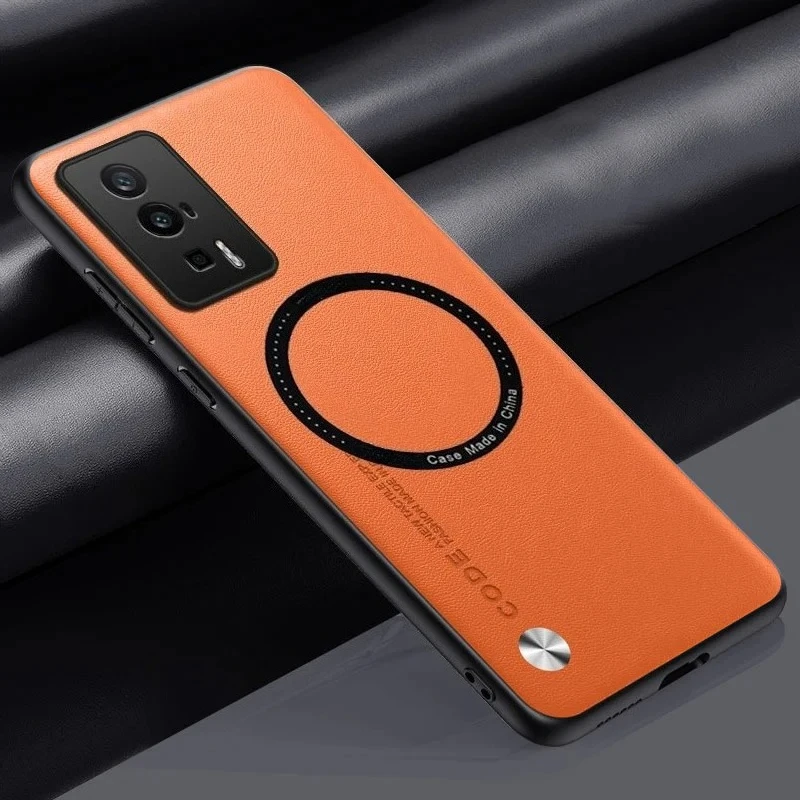 For Xiaomi Poco F5 Pro 5G for Magsafe Case Leather Magnetic Wireless Charging Cover For Mi 15T 13T 17 14T f7 m7 x6 x7 Pro MAX 4