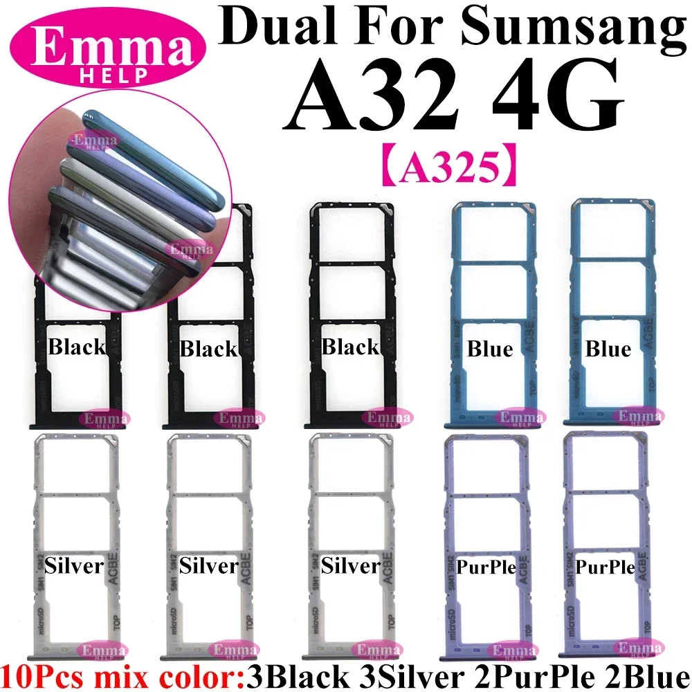 sim card accessories Sim Card Holder For Samsung Galaxy A02 A03 A04 A10 A30 A50 A70 A12 A22 A32 A52 A72 A31 A51 A71 Dual Card Phone Adapter Drawer