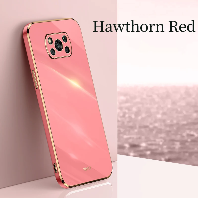 Luxury Gold Frame Silicone Phone Case with Plating Finish - Soft Back Cover