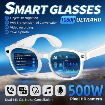Nuovi Occhiali Intelligenti LIGE con Controllo Remoto, Fotocamera Touch, Registrazione, Traduttore, Assistente Vocale, Musica, Bluetooth Wireless