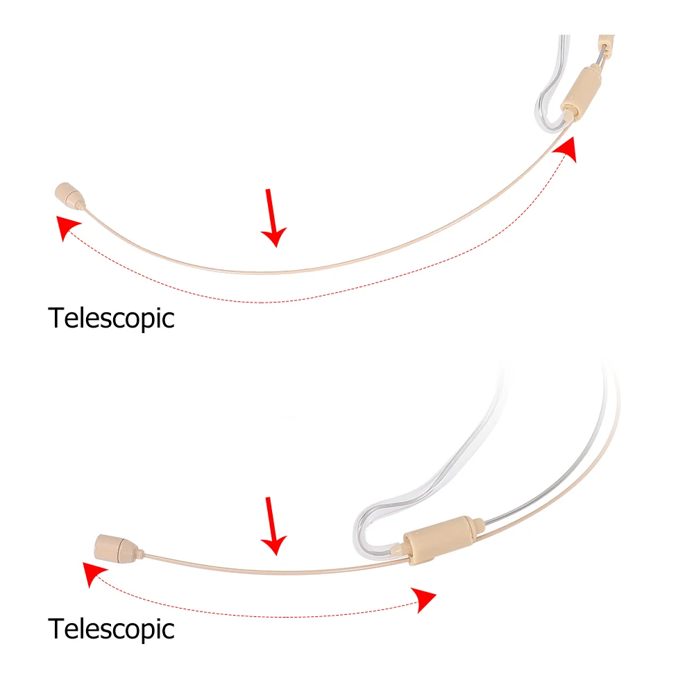 Adjustable Foldable Headset Microphone with Thick Cable