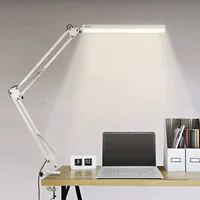 LED Desk Lamp With Clip, Desk Lamp With Eye Care, Office Light With Adjustable Brightness  3 Lighting Modes, 10 Brightness 1