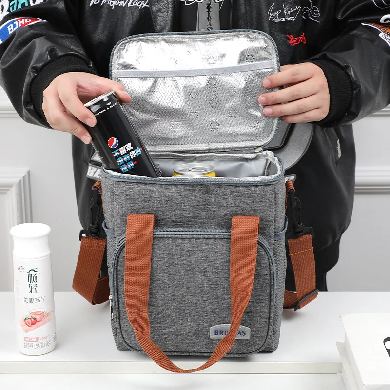 Insulated Lunch Bag Large Lunch Bags For Kids Women Men Reusable Lunch Bag With Adjustable Shoulder Strap Work School Bento Bag 4