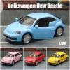 1/36 Volkswagen New Beetle Sedan Toy Car For Children RMZ CiTY Diecast Vehicle Miniature Model Pull Back Collection Gift Boy 1