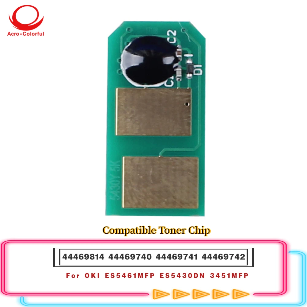 

Compatible 44469814 44469740 44469741 44469742 Toner Cartridge Reset Chip Apply to OKI ES5461MFP ES5430DN 3451MFP Laser Printer