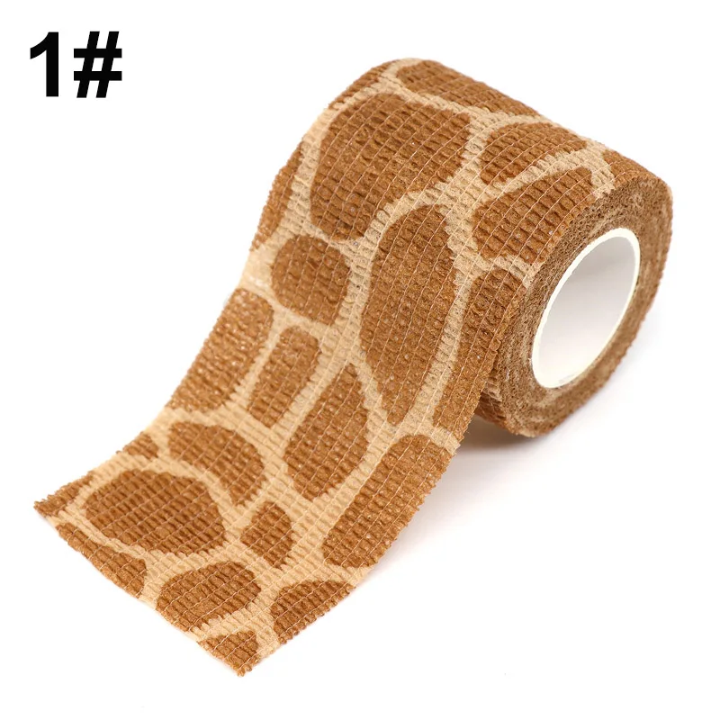 Animal Print Self-Adhesive Tattoo Elastic Bandage - Versatile Sports Wrap Tape for First Aid and Pet Care