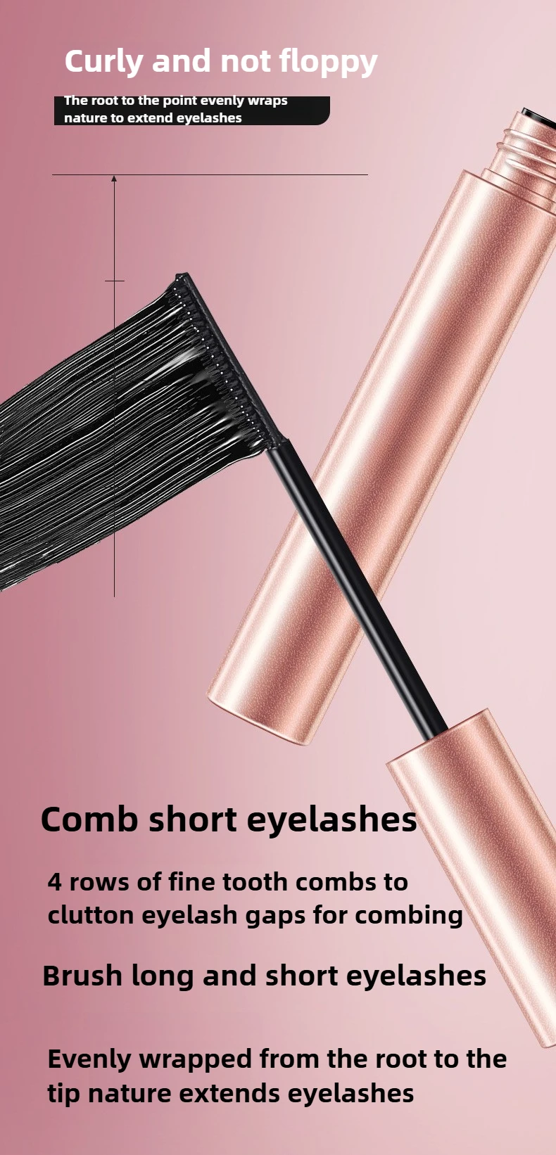Fine Tooth Mascara Brush For Natural Curling And Lengthening_voghion.com