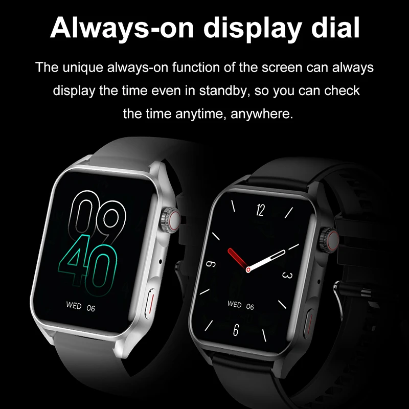 2022 Ʈ ġ  AMOLED HD ũ ׻ ÷  ȭ ð  ƮϽ Smartwatch IP68 ios