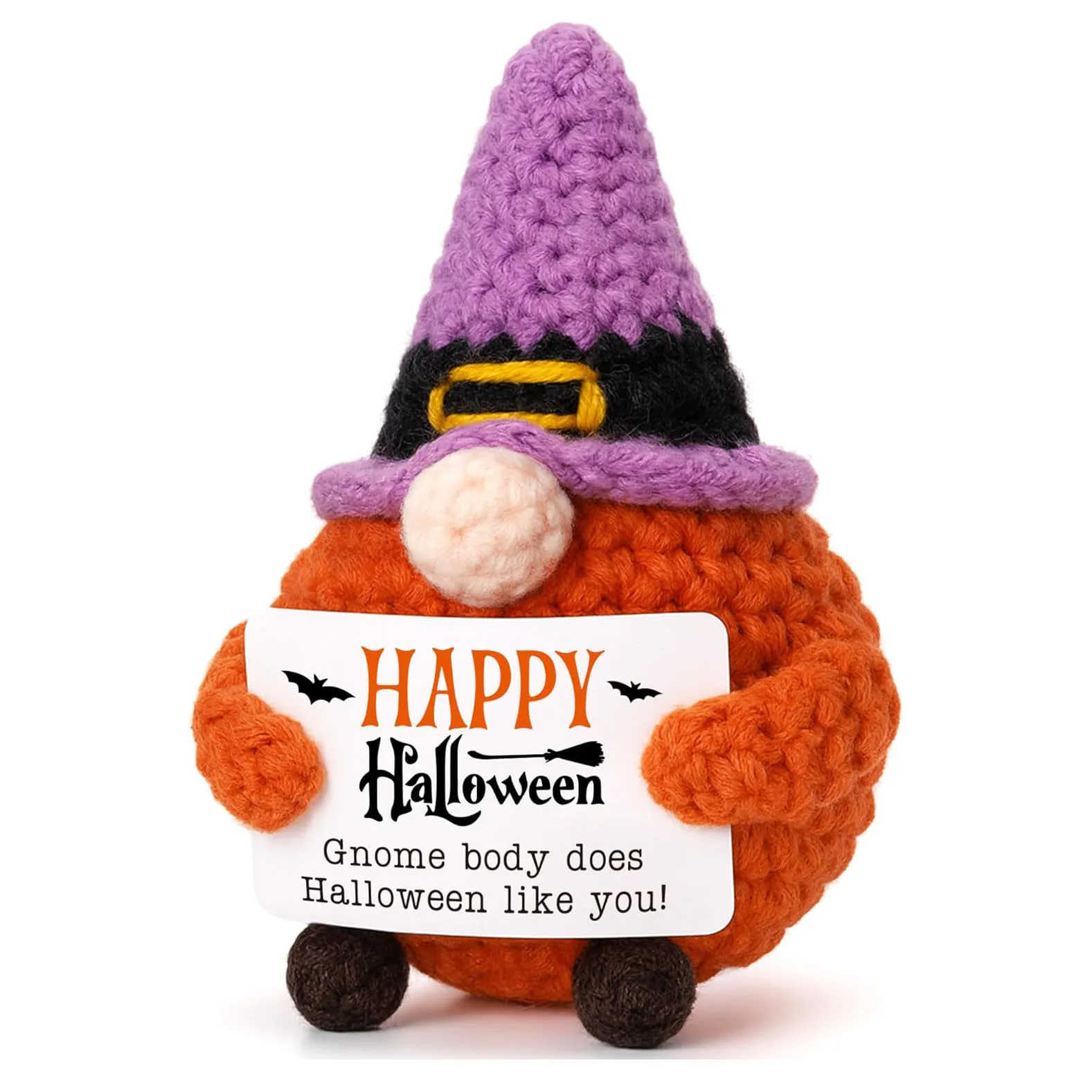 Positive Avocado Crochet Doll with Card