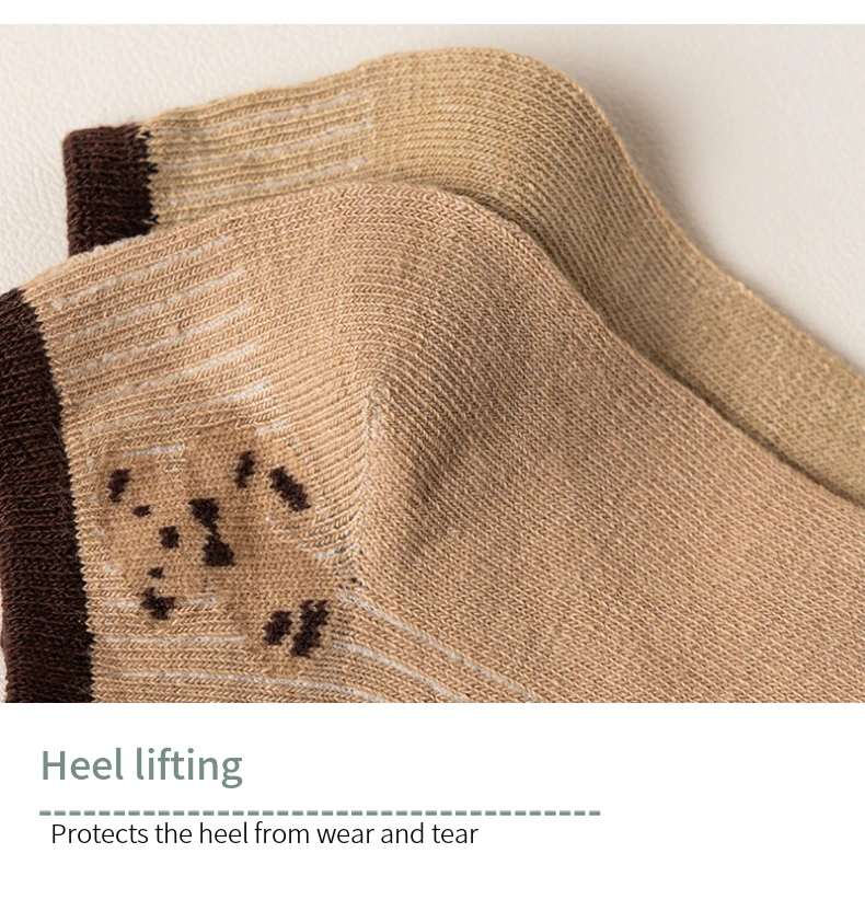 Cute Teddy Bear Short Socks - Casual SpringSummer Boat Socks