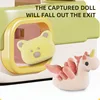 Cartoon Doll Machine Small Household Mini Clip Doll Boy and Girl Coin Operated Twisted Egg Toy Grab Doll Machine Birthday Gift 5