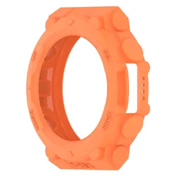Silicone Protective Case - Soft TPU Bumper Shell for Amazfit T-Rex 2 (Orange)