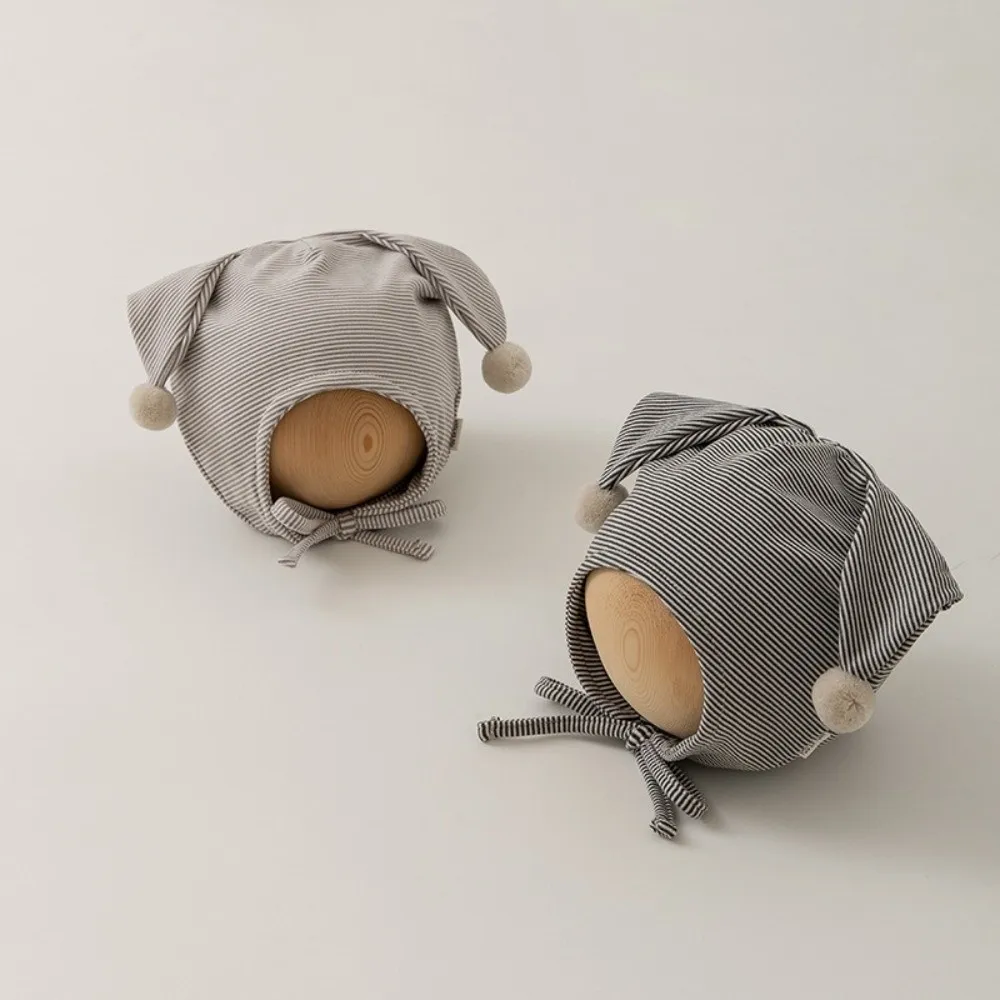 Korean Cute Baby Fetal Cap Soft Tie Strap Newborn Beanie Hat Cat Ear Sweet Infant Bonnet Hat Boys Girls