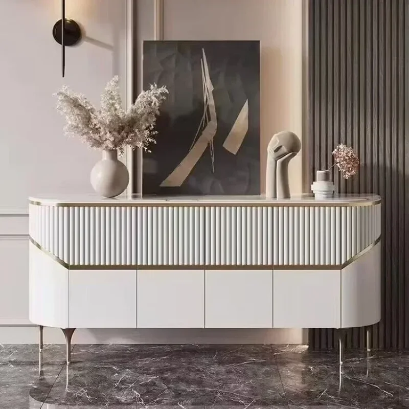 Luxury Kitchen Sideboard High Quality Rock Plate Countertop Design Italian Style et Furniture Living Room Display Cabinet