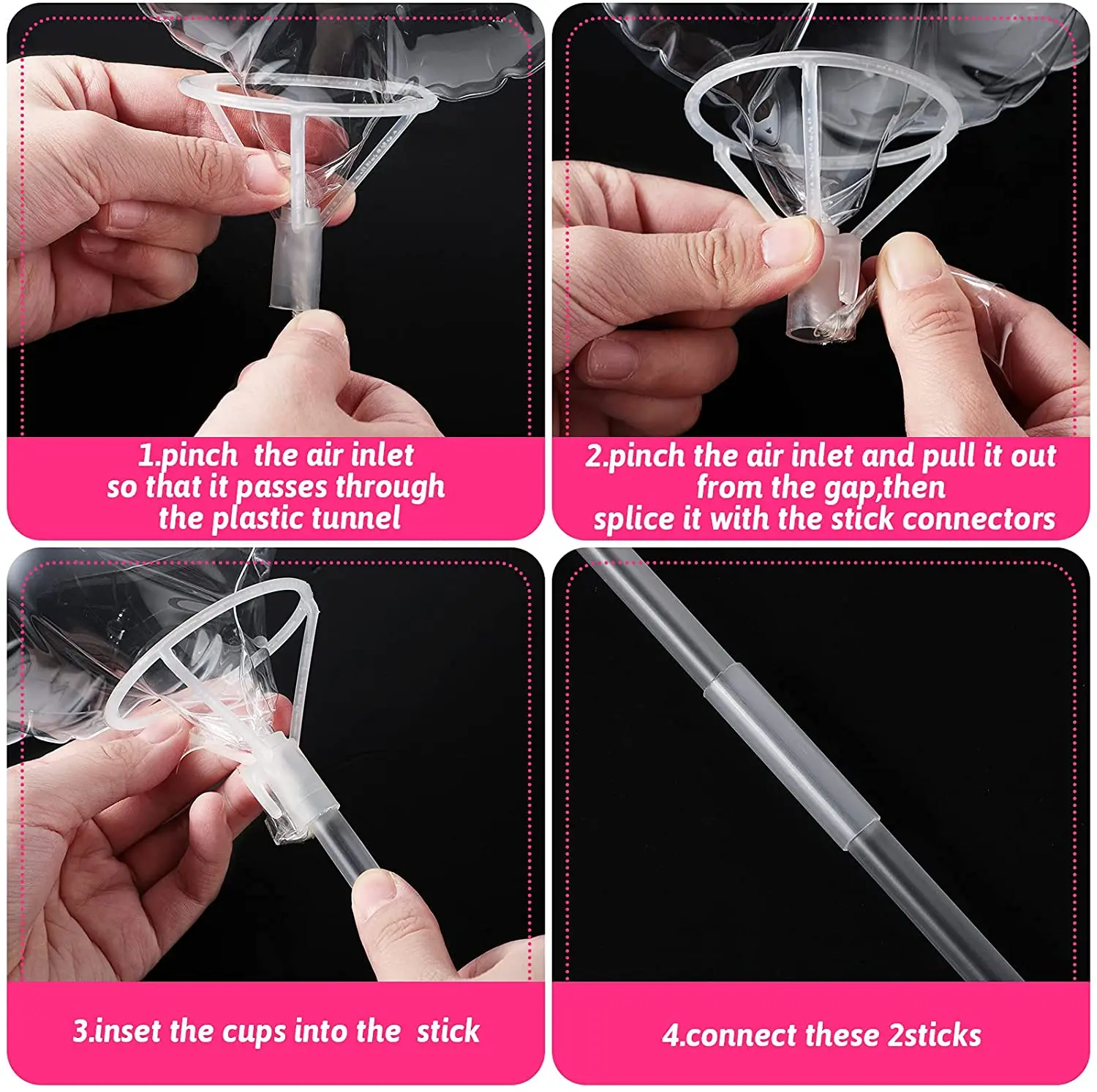 Balloon stand holder birthday party decoration set party balloon set birthday balloon set balloon arch set balloon arch kit 10/20 Set Clear Balloons Holder Sticks For Party Decoration