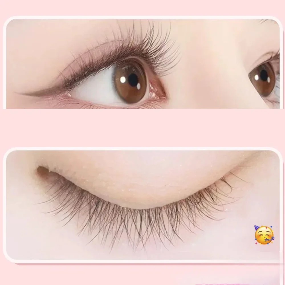 10 Rows Volume False Eyelash Natural Slender Fish Tail Fake Eyelash Glue-free Individual Lashes Segmented Lash Cute Eye Makeup