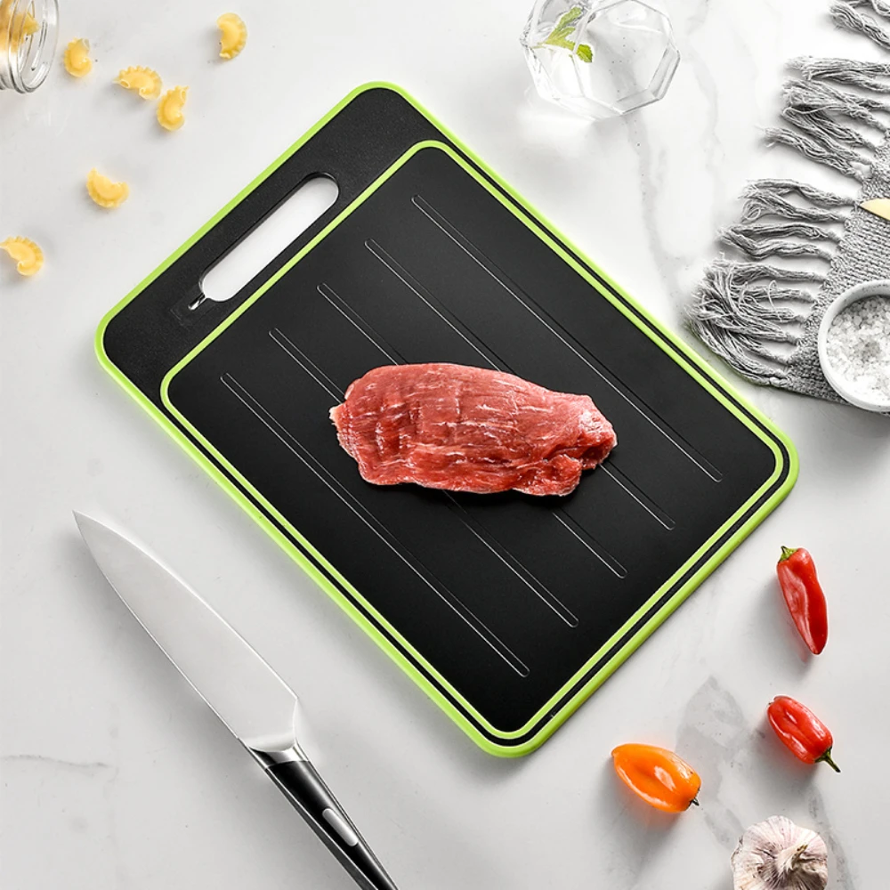 Chopping Board Blocks with Knife Sharpener Double-side Cutting Board Defrosting Thawing Function Kitchen Grinding 4 in 1