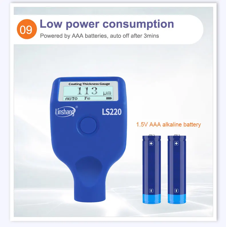 LS220/LS220B Car Paint Meter Coating Thickness Gauge