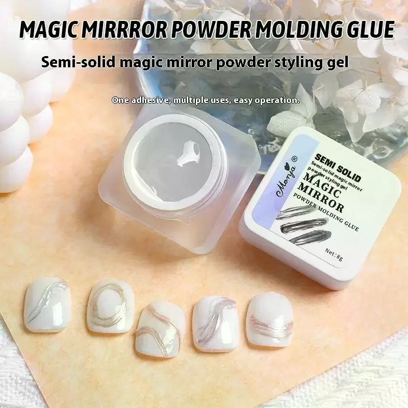 Magic Mirror Nails Modeling Gel Semi-solid UV LED 3D Modeling Carving Glue Durable Manicure Art Nail Salon Decoration Tools
