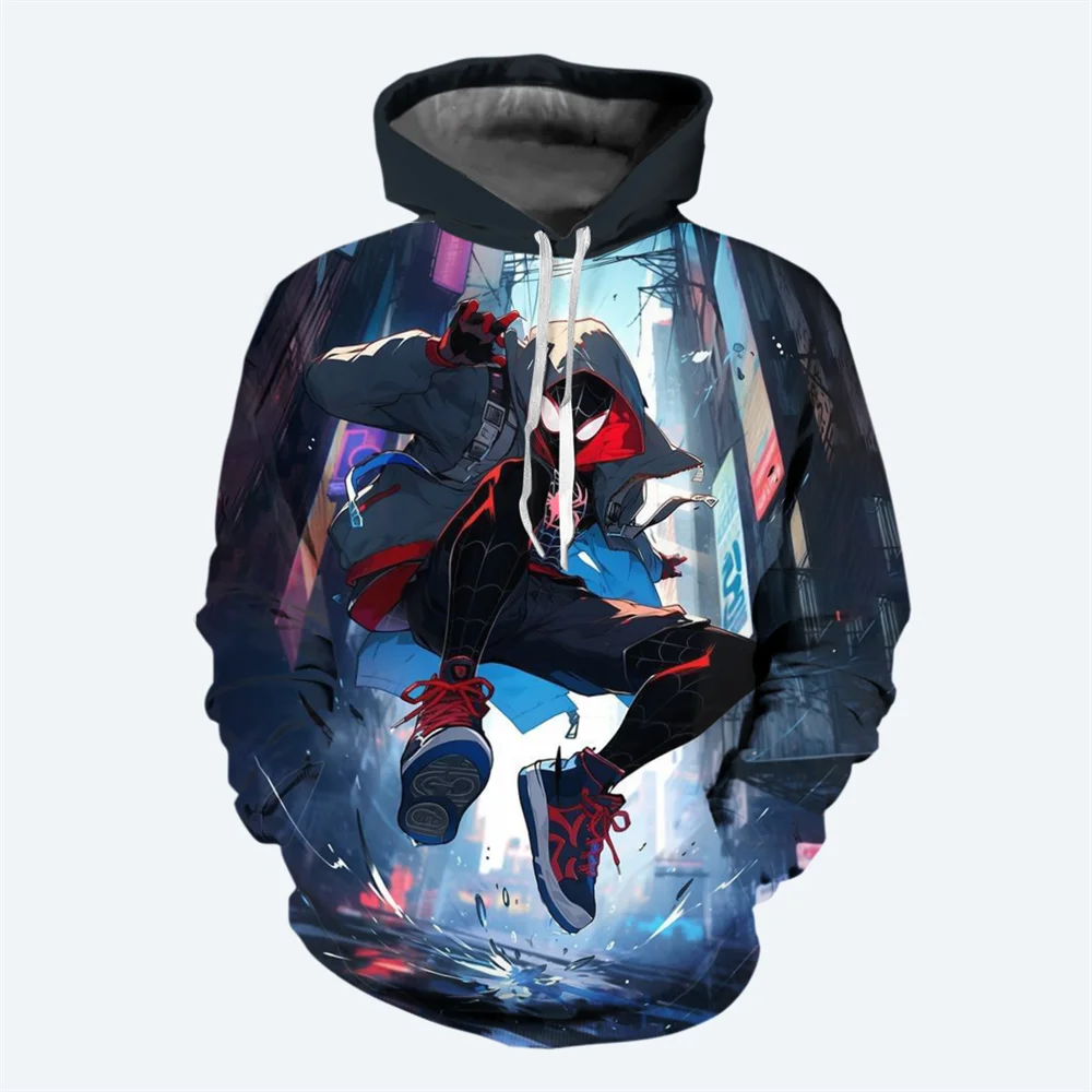 thumbnail image 1 of Nuevas sudaderas con capucha para hombre de otoño e invierno con estampado 3D de Marvel Spider-Man, suéteres de moda callejera, sudaderas casuales de hip-hop para hombre, 1 of 5