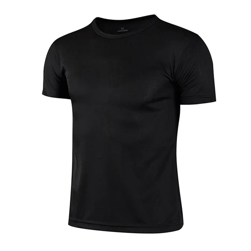 T-shirt sportiva da uomo Estate Esercizio quotidiano Allenamento Top a maniche corte Maschile Palestra Fitness Corsa Atletica T-shirt ad asciugatura rapida 8 colori - immagine 4
