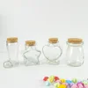 6pcs Cute Glass DIY Bottles Storage Food Grade Jars Container with Cork Stopper Fill Letter Drifting Star Ideas Crafts Vials 5