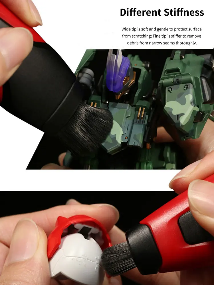 DSPIAE PT-RDB Model Making Tool Small Wide and Fine Double headed Cleaning and Dust Removal Brushes