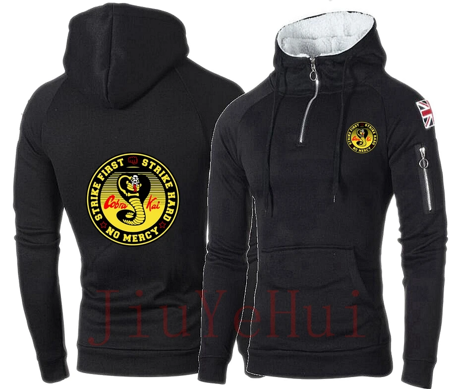2023 New Cobra Kai Half Zipper Felpe Con Cappuccio Da Uomo Uomo Donna Bambini Uomo Streetwear Felpe Con Cappuccio Felpe Streetswear Coat Jacket