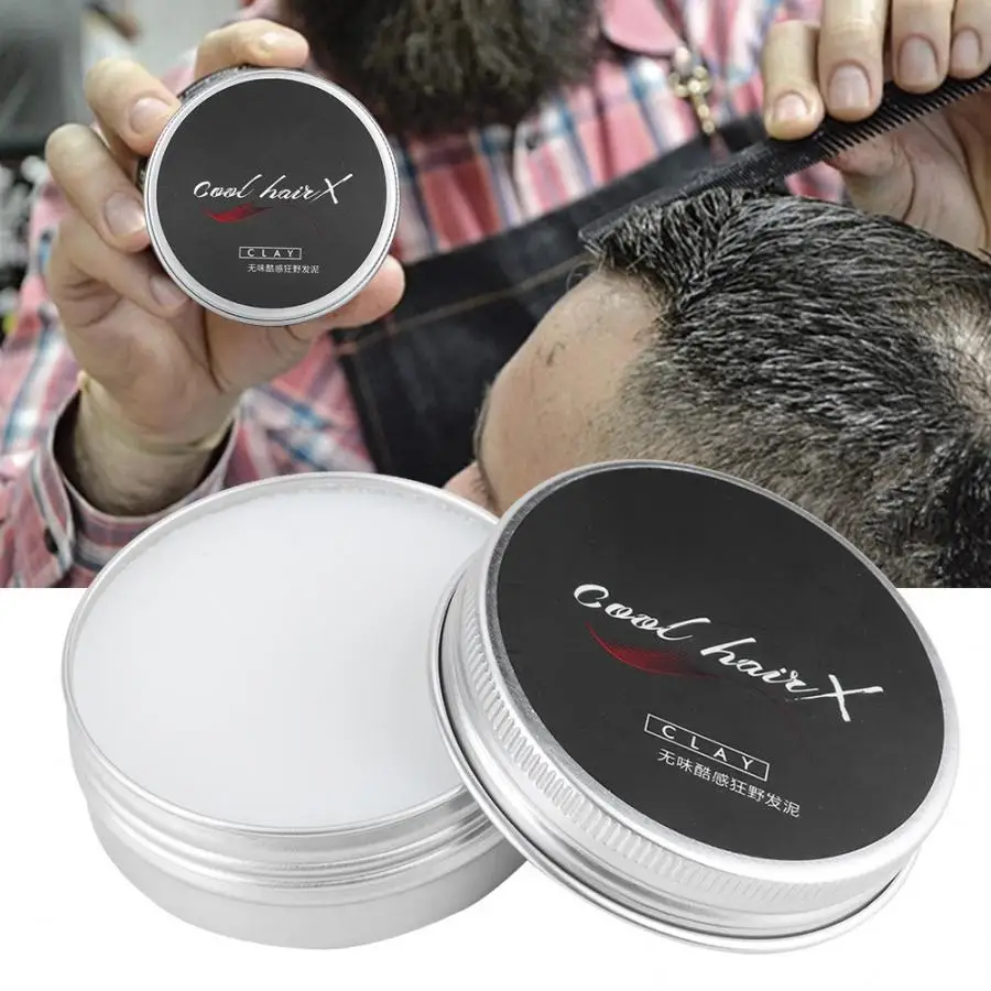 Fashion Styling Matte Hair Styling Wax Men Hair Styling Mud Forte Tenuta Non Grassa Uso Quotidiano Argilla Alta Forte Tenuta Bassa Lucentezza