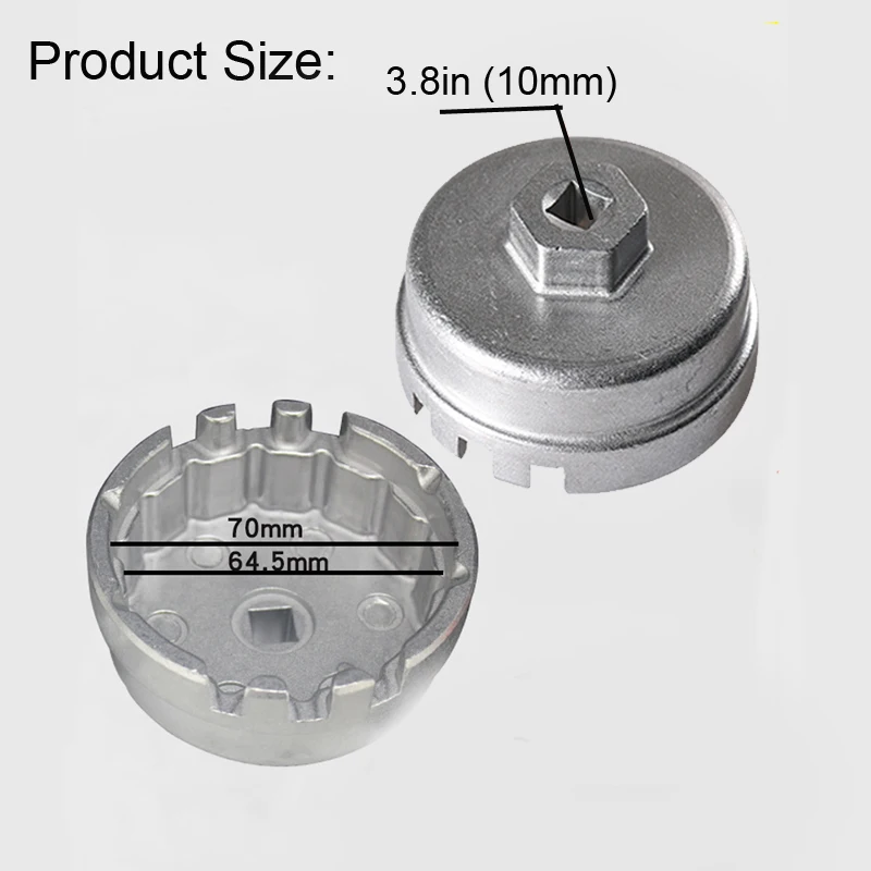 Car Oil Filter Wrench Hat-Type Aluminum Cap Remove Tool For Toyota Prius Corolla Rav4 Matrix Lexus Camry Tundra Sienna Avalon oil filter wrench car oil filter