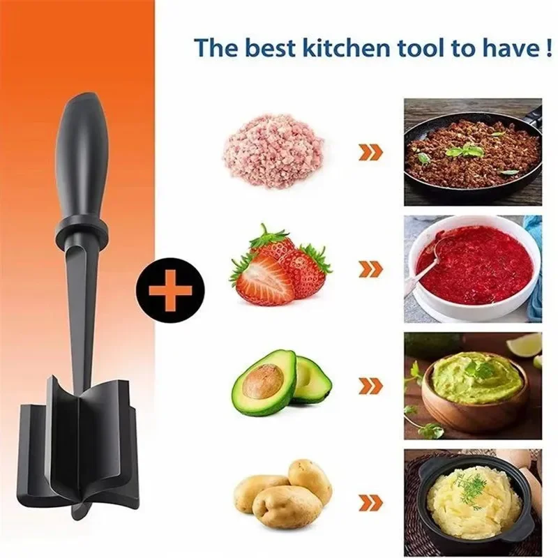 Manual Plastic Kitchen Mixer Masher Tool for Fruits and Vegetables