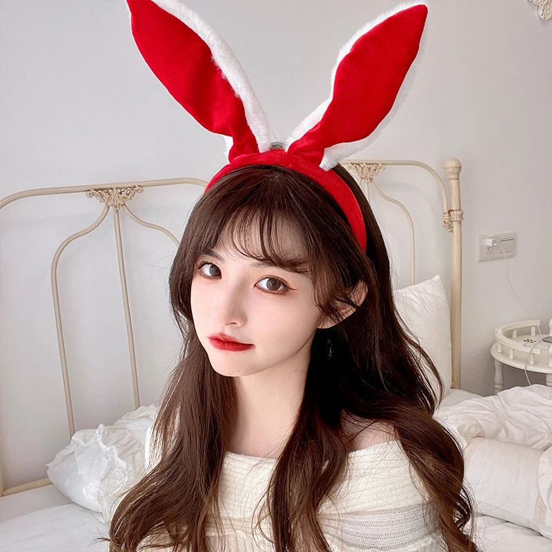 Sweet Cartoon Extra Large Plush Rabbit Ear Headband Cute Long Rabbit Ear Headband Bunny Hairband Anime Cosplay Hair Accessories