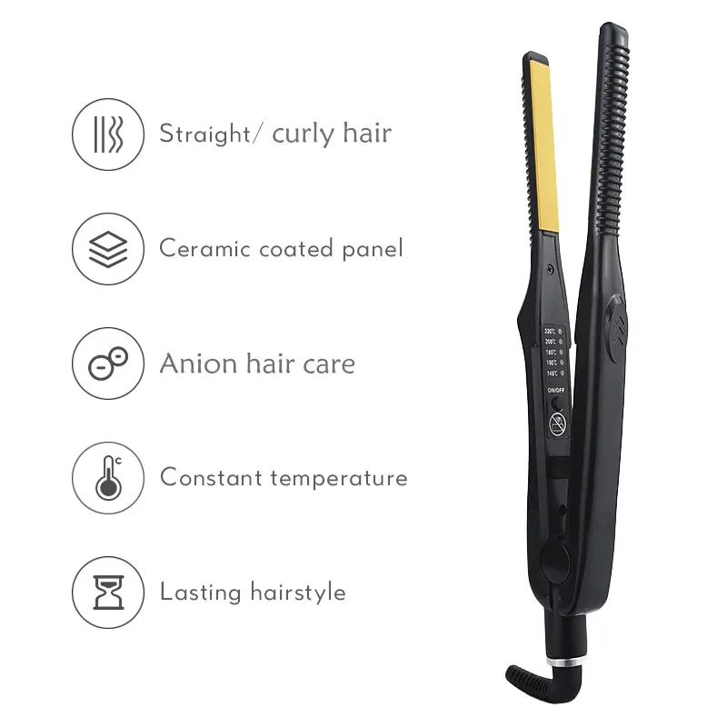 3/10 Pencil Flat Iron Mini Hair Straightener Fast Heating Beard Straightening Iron Small Flat Iron For Short Hair Straightener 2
