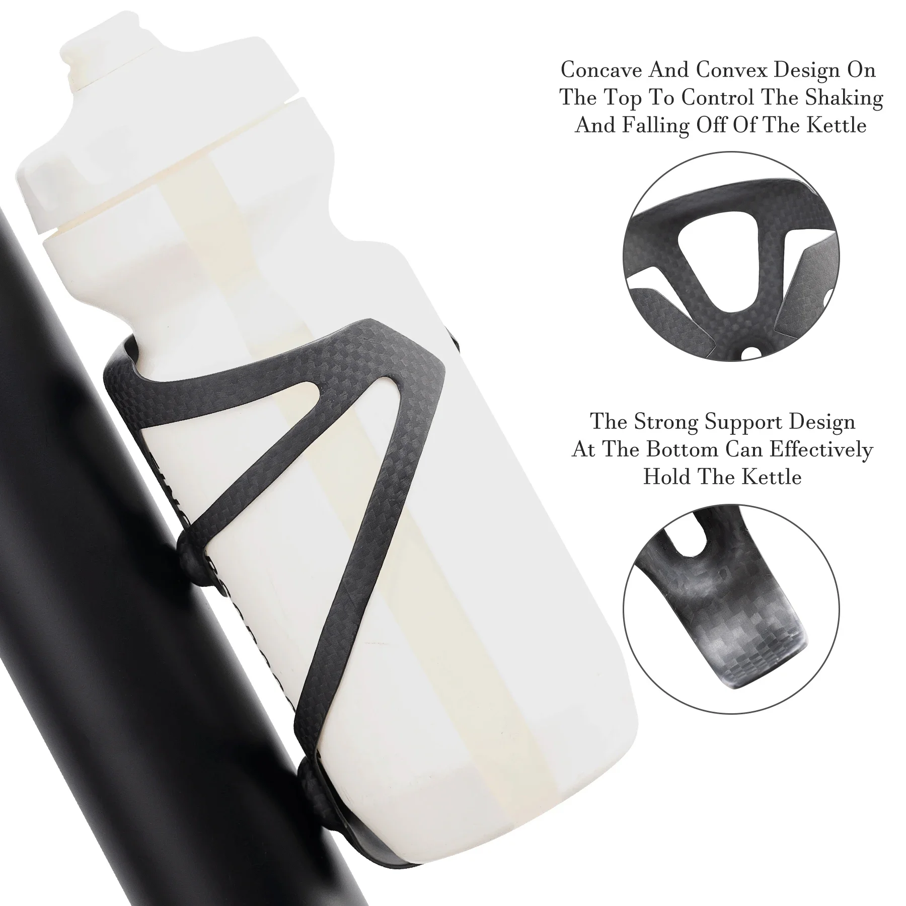 HUALONG 3K Carbon Fiber Bicycle Water Bottle Cage MTB Road Bike Water Bottle Holder Cages Cycling